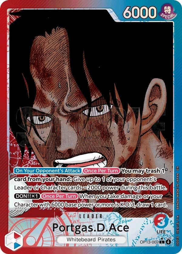 Portgas.D.Ace (002) (Alternate Art) One Piece card