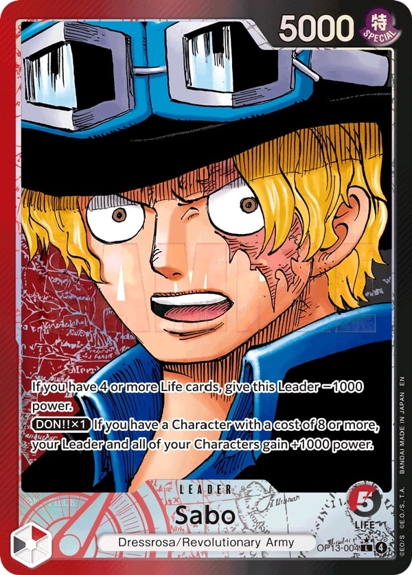 Sabo (004) (Alternate Art) One Piece card