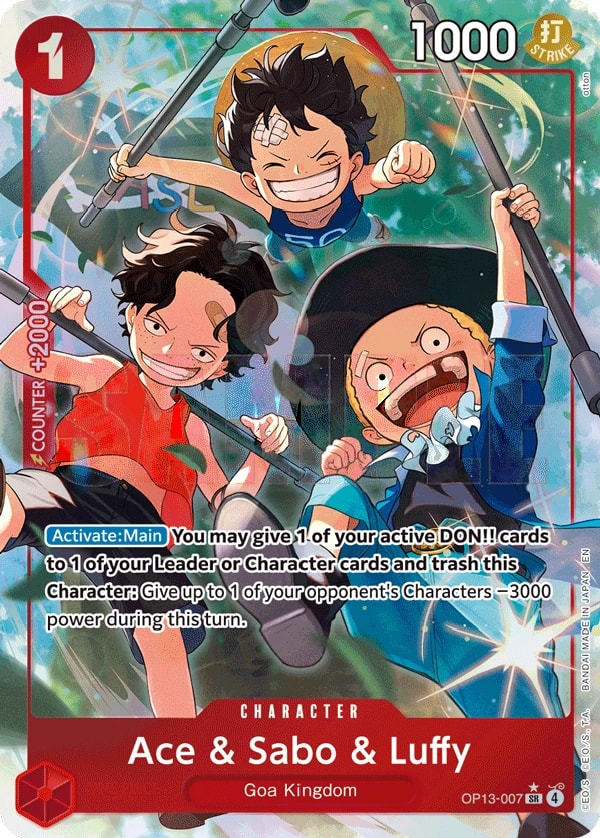 Ace & Sabo & Luffy (007) (Alternate Art) One Piece card