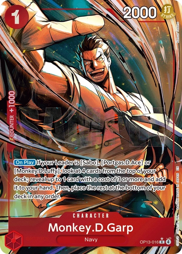Monkey.D.Garp (016) (Alternate Art) One Piece card
