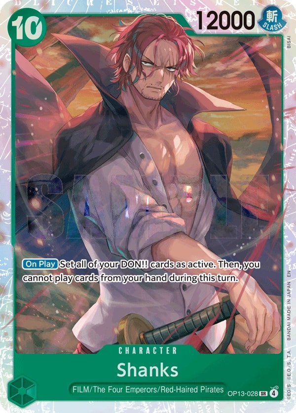 Shanks OP13-028 One Piece card