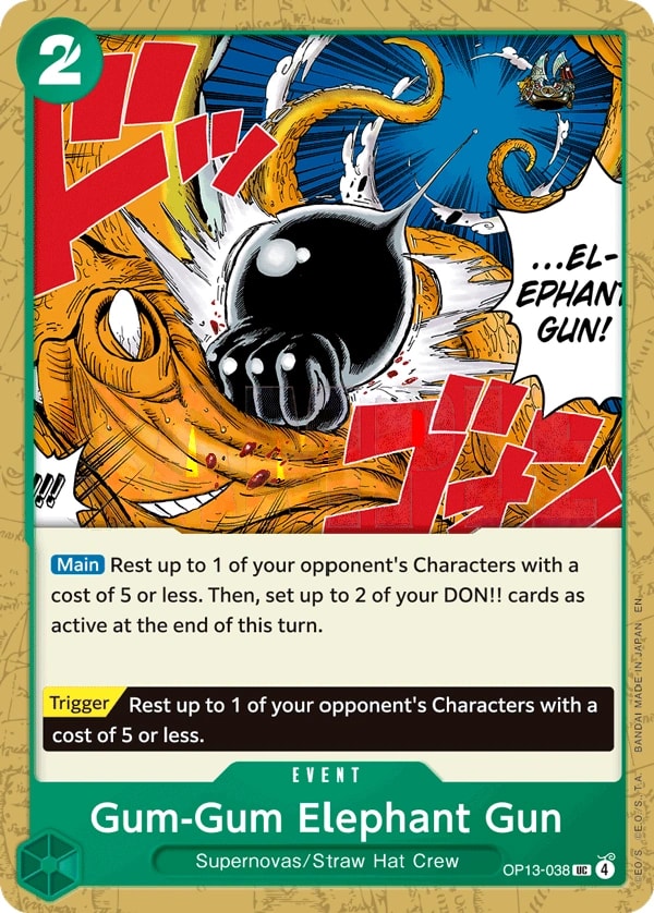Gum-Gum Elephant Gun OP13-038 One Piece card