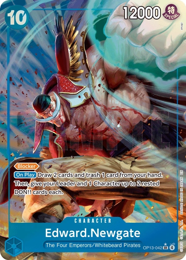 Edward.Newgate (042) (Alternate Art) One Piece card