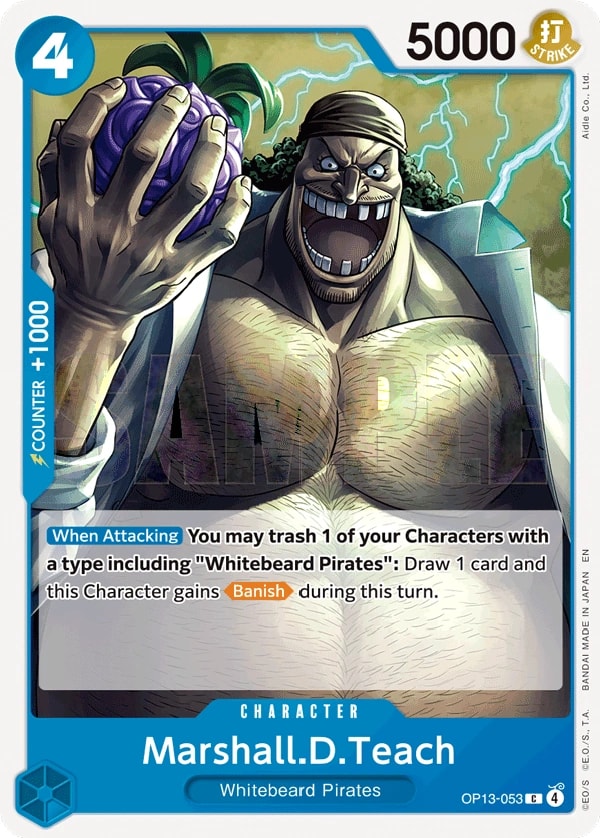 Marshall.D.Teach OP13-053 One Piece card