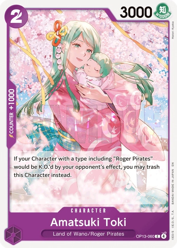 Amatsuki Toki OP13-060 One Piece card