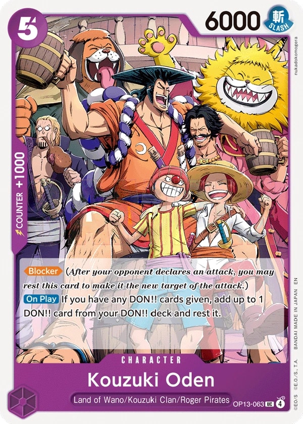 Kouzuki Oden OP13-063 One Piece card