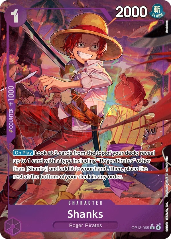 Shanks (065) (Alternate Art) One Piece card