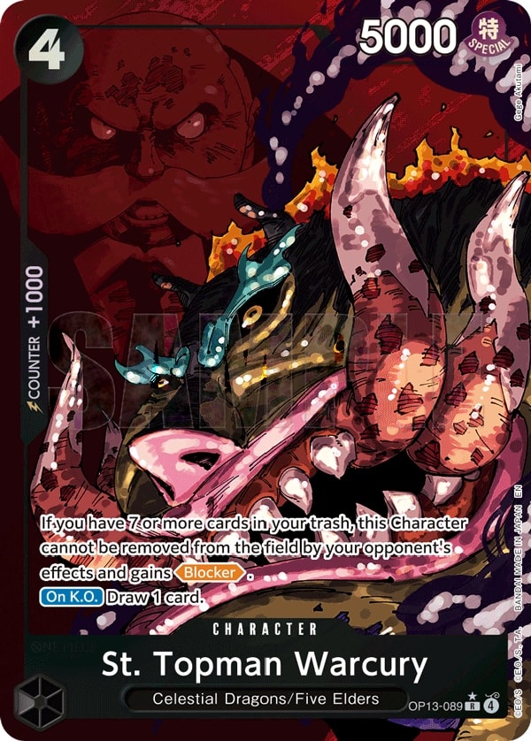 St. Topman Warcury (089) (Alternate Art) One Piece card