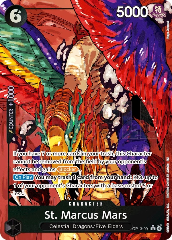 St. Marcus Mars (091) (Alternate Art) One Piece card