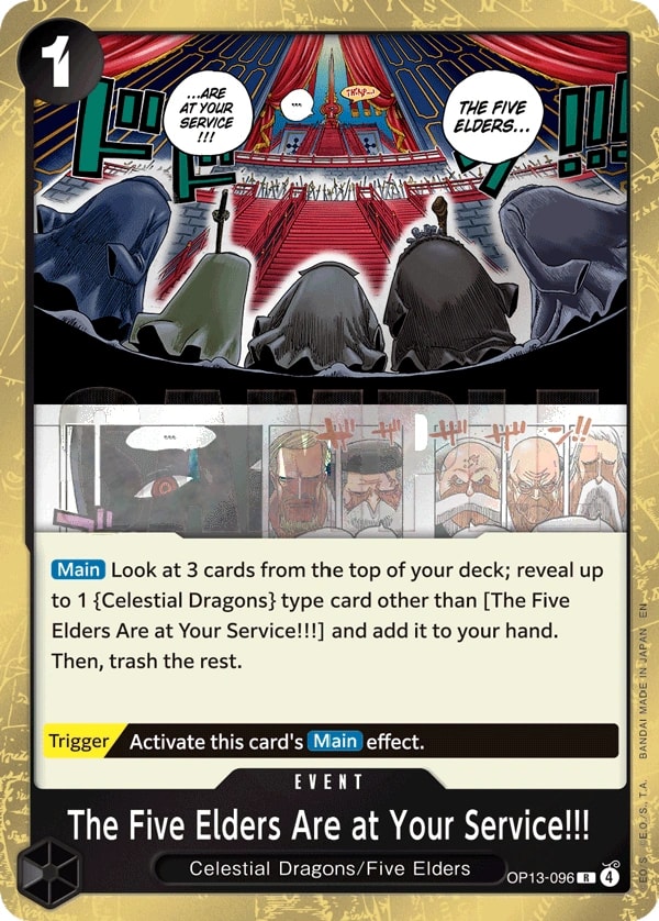 The Five Elders Are at Your Service!!! OP13-096 One Piece card