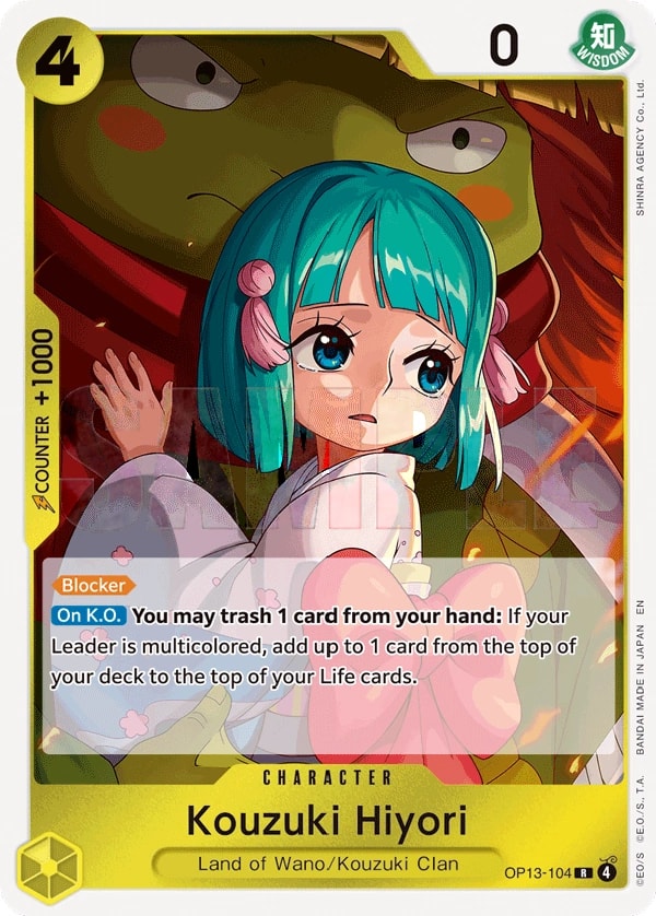 Kouzuki Hiyori OP13-104 One Piece card