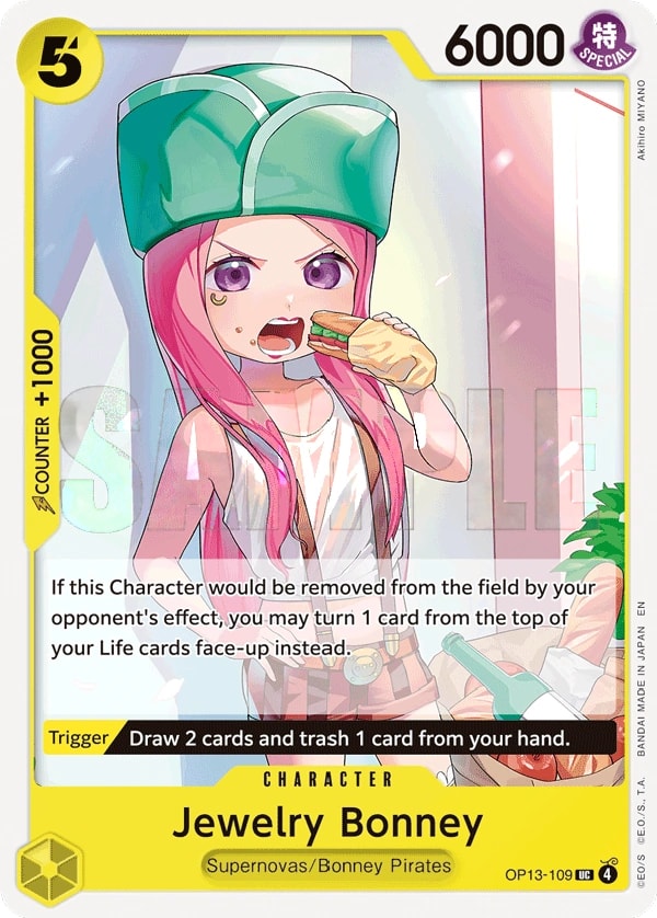 Jewelry Bonney OP13-109 One Piece card