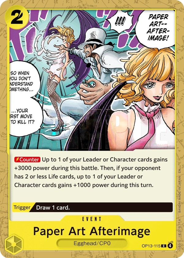 Paper Art Afterimage OP13-115 One Piece card