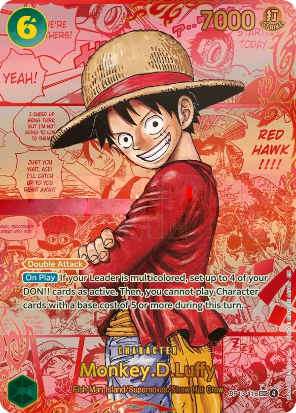Monkey.D.Luffy (118) (Red Super Alternate Art) One Piece card