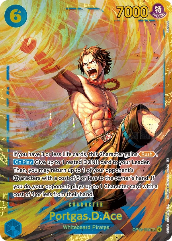 Portgas.D.Ace (OP13-119) — most valuable Blue One Piece card