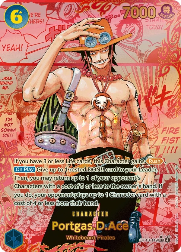 Portgas.D.Ace (119) (Red Super Alternate Art) One Piece card