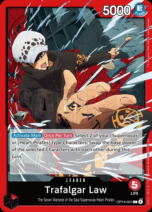 Trafalgar Law - OP14-001 OP14-001 One Piece leader card