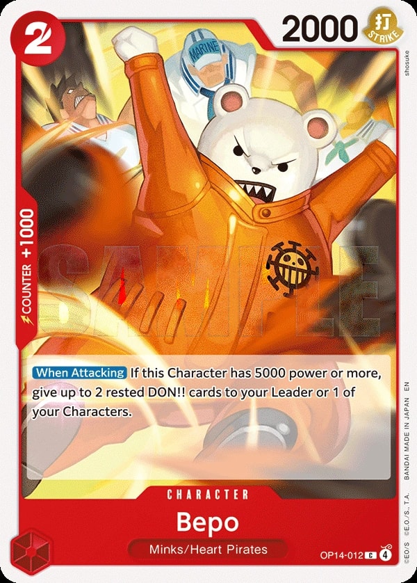 Bepo (OP14-012) — Common One Piece card