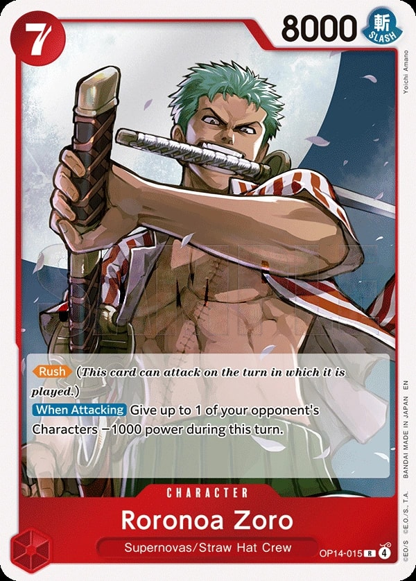 Roronoa Zoro - OP14-015 (OP14-015) — Rare One Piece card