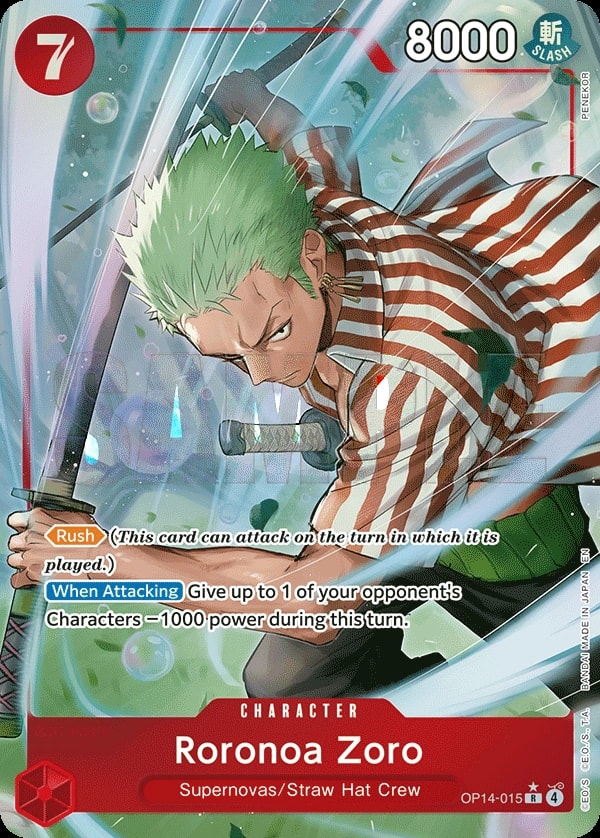 Roronoa Zoro - OP14-015 (015) (Alternate Art) One Piece card