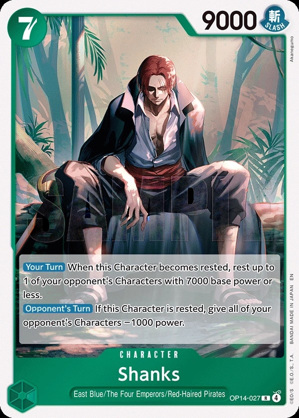 Shanks (OP14-027) — Rare One Piece card