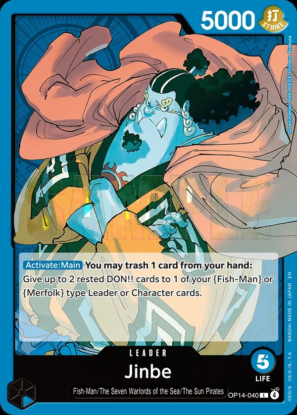 Jinbe - OP14-040 OP14-040 One Piece leader card