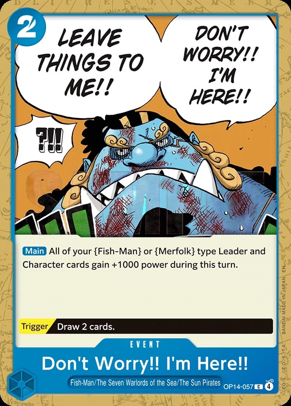 Don't Worry!! I'm Here!! (OP14-057) — Common One Piece card