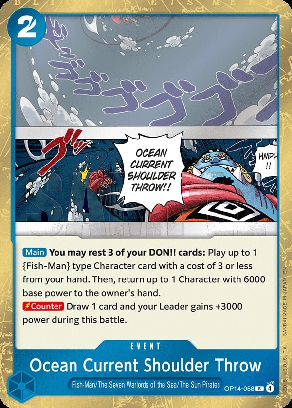 Ocean Current Shoulder Throw (OP14-058) — Rare One Piece card