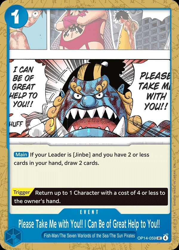 Please Take Me with You!! I Can Be of Great Help to You!! (OP14-059) — Uncommon One Piece card