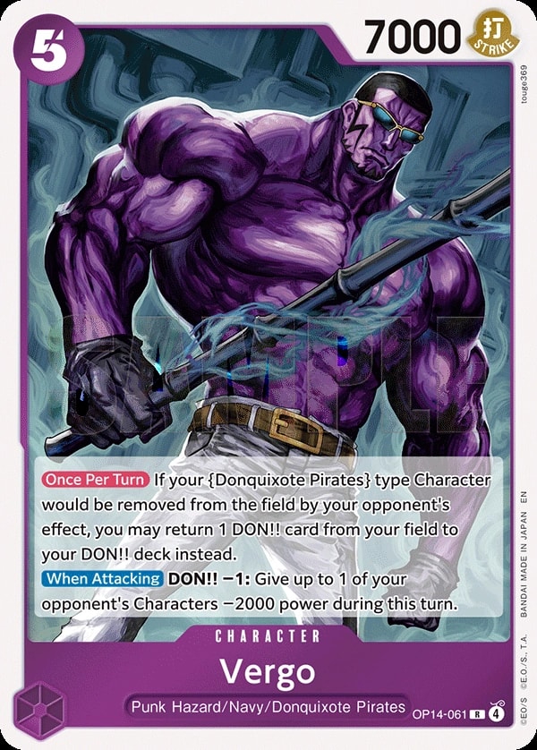 Vergo (OP14-061) — Rare One Piece card