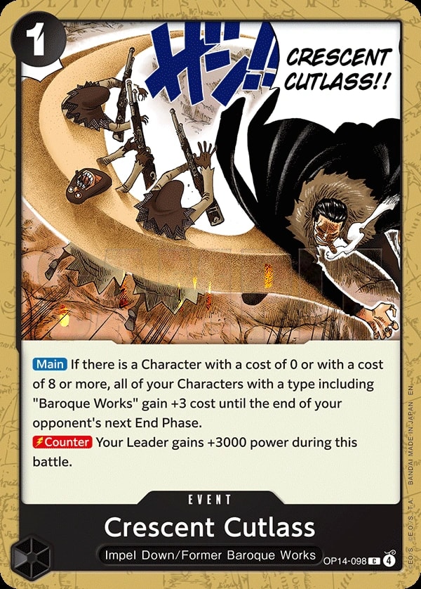 Crescent Cutlass (OP14-098) — Common One Piece card