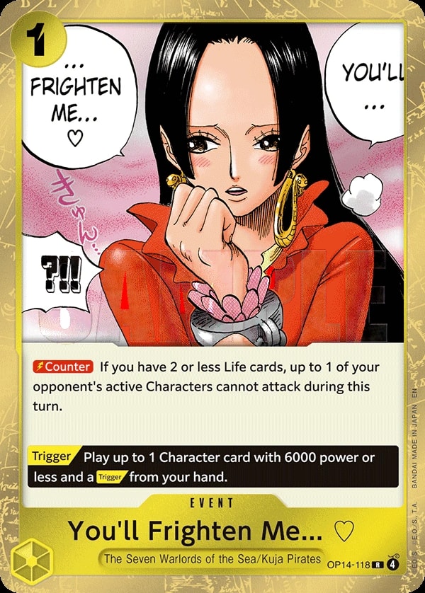 You'll Frighten Me... (OP14-118) — Rare One Piece card