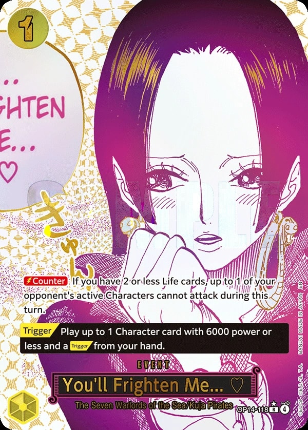 You'll Frighten Me... (118) (Alternate Art) One Piece card