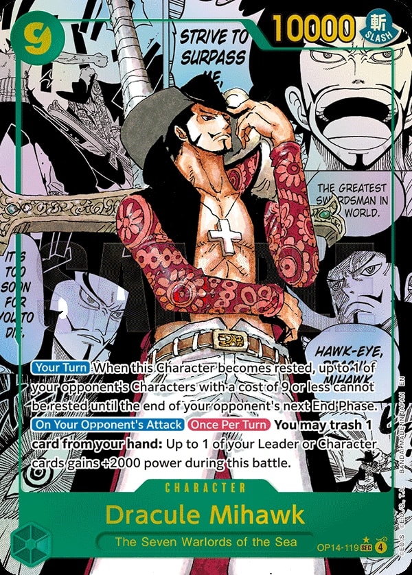 Dracule Mihawk - OP14-119 (119) (Manga) One Piece card