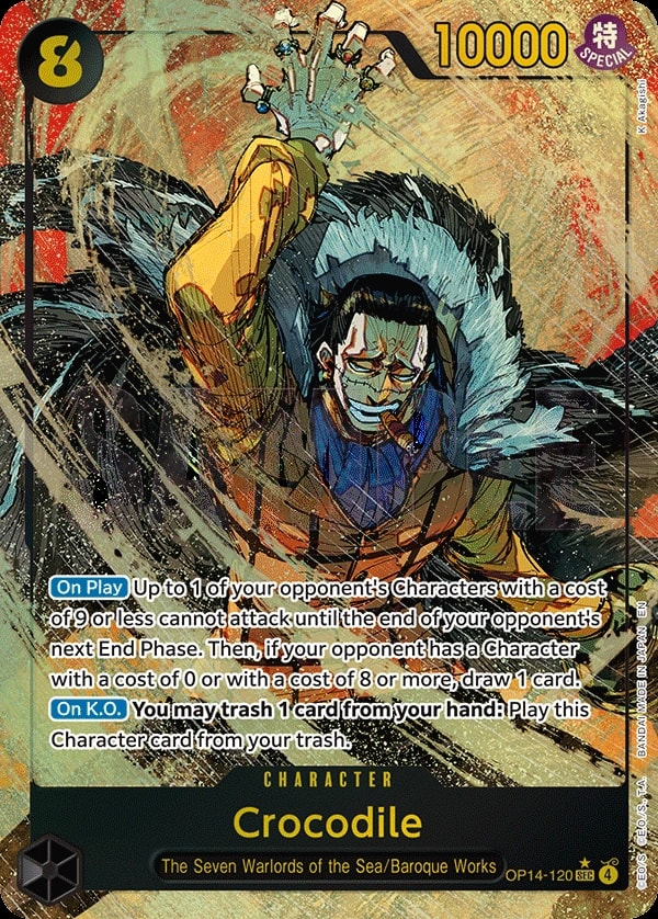 Crocodile - OP14-120 (120) (Alternate Art) One Piece card