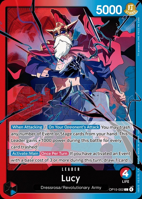 Lucy OP15-002 One Piece leader card