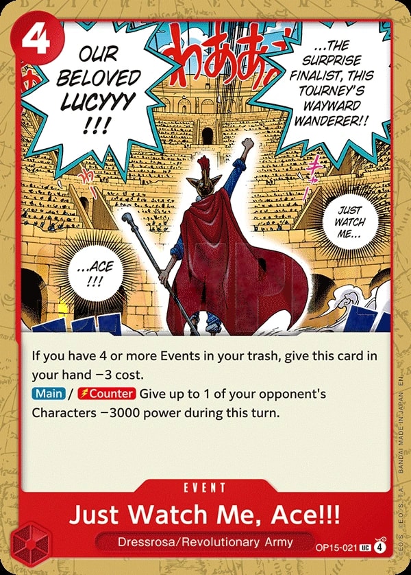 Just Watch Me, Ace!!! (OP15-021) — Uncommon One Piece card