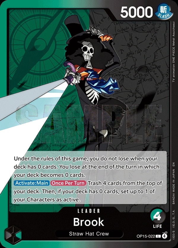 Brook OP15-022 One Piece leader card