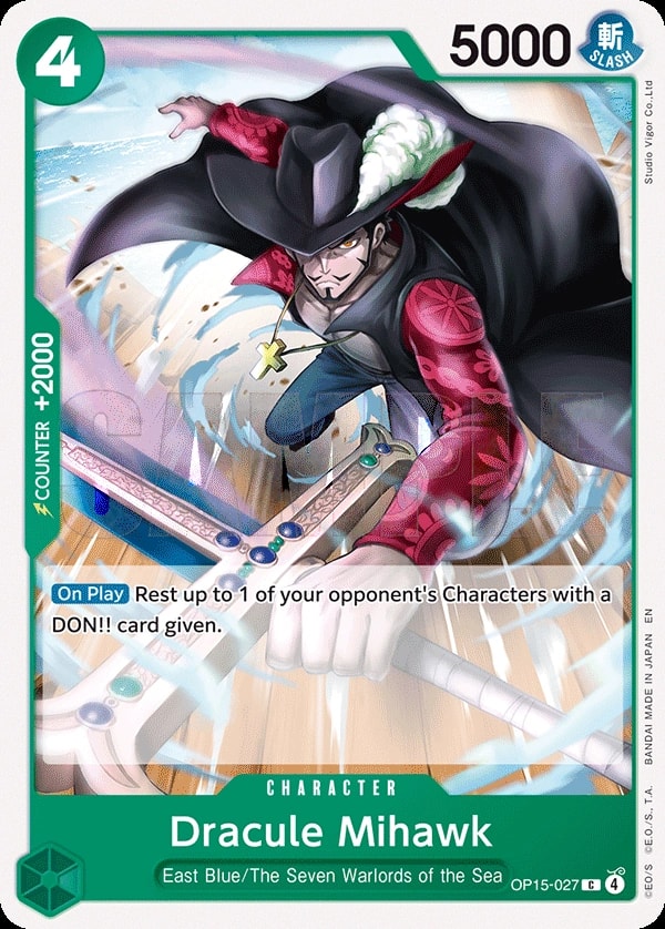 Dracule Mihawk (OP15-027) — Common One Piece card
