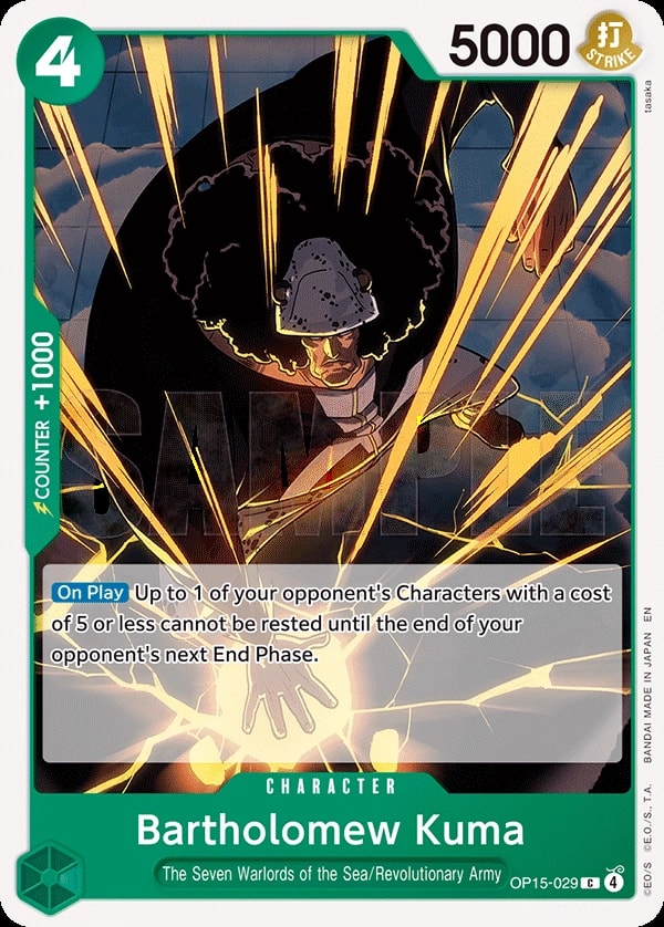 Bartholomew Kuma (OP15-029) — Common One Piece card