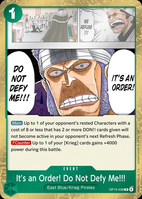 It's an Order! Do Not Defy Me!!! (OP15-038) — Rare One Piece card
