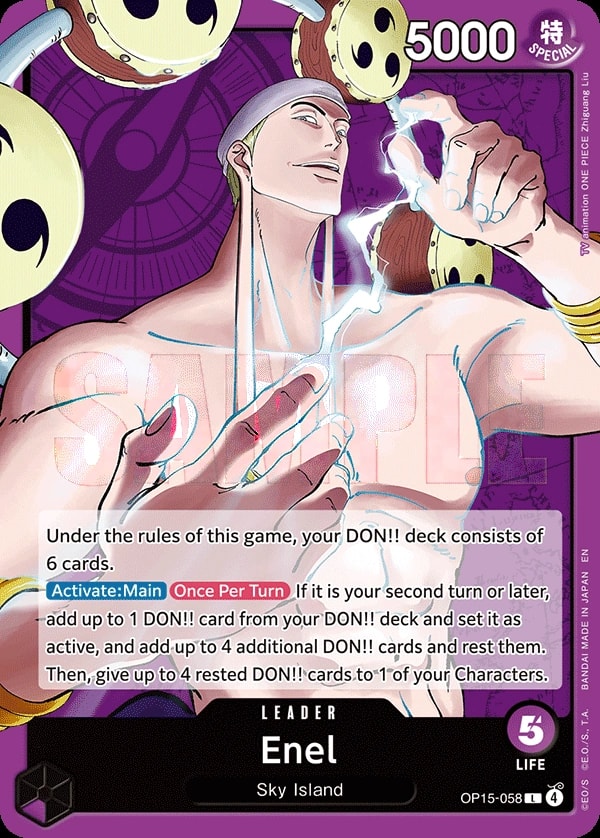 Enel OP15-058 One Piece leader card