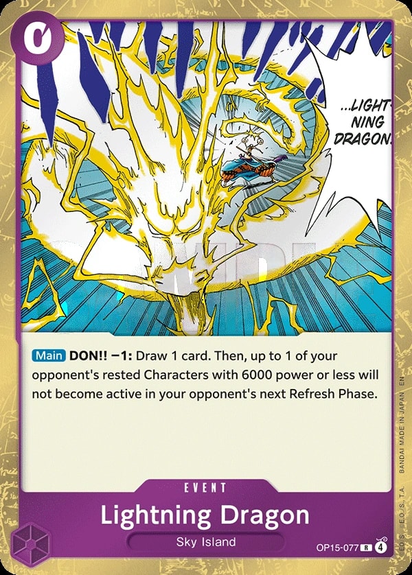 Lightning Dragon (OP15-077) — Rare One Piece card