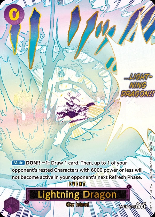 Lightning Dragon (077) (Alternate Art) One Piece card