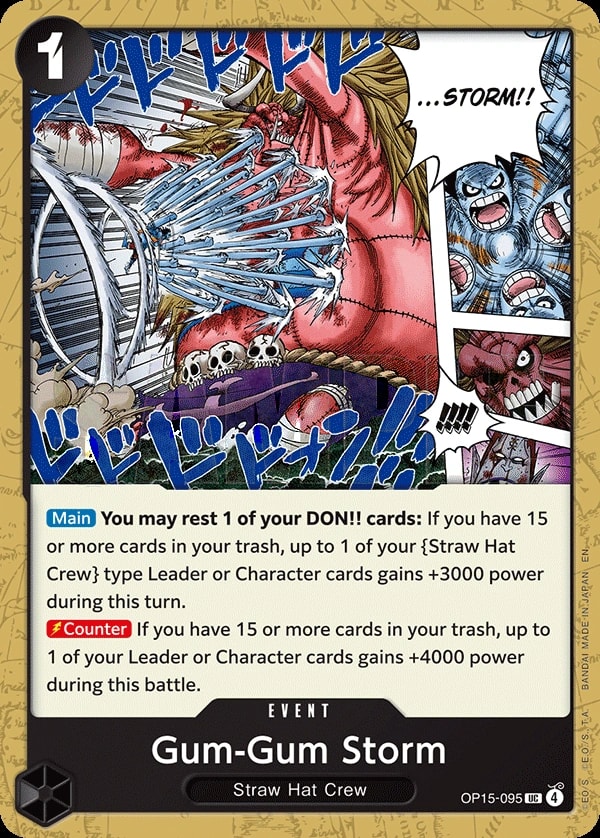 Gum-Gum Storm (OP15-095) — Uncommon One Piece card