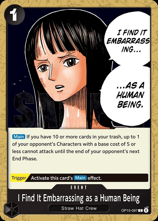 I Find It Embarrassing as a Human Being (OP15-097) — Common One Piece card