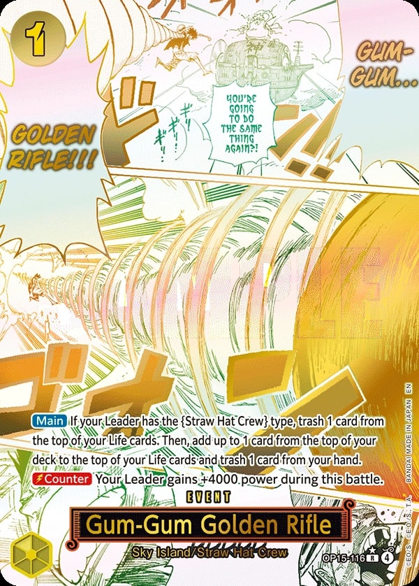 Gum-Gum Golden Rifle (116) (Alternate Art) One Piece card