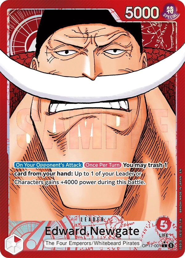 Edward.Newgate (001) (Alternate Art) One Piece card