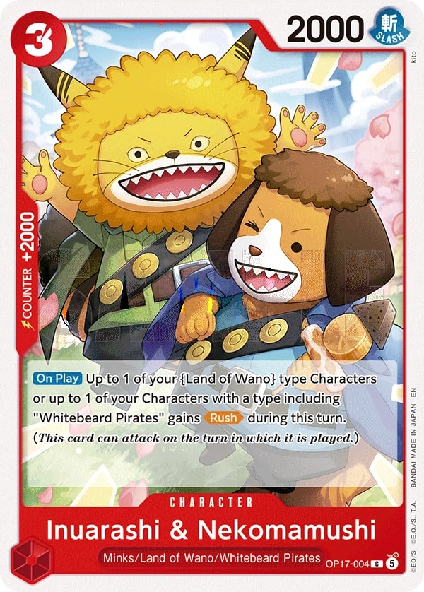 Inuarashi & Nekomamushi OP17-004 One Piece card