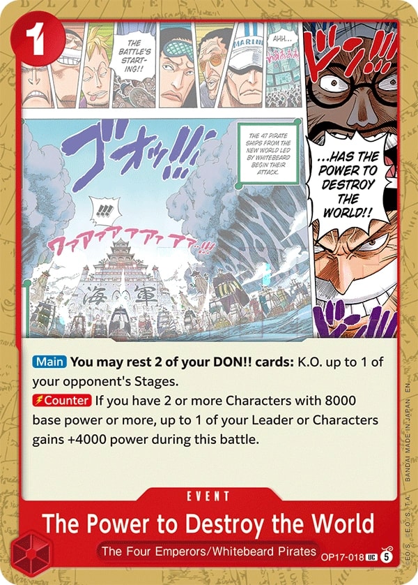 The Power to Destroy the World OP17-018 One Piece card